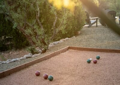 Play a friendly game of bocce on our court