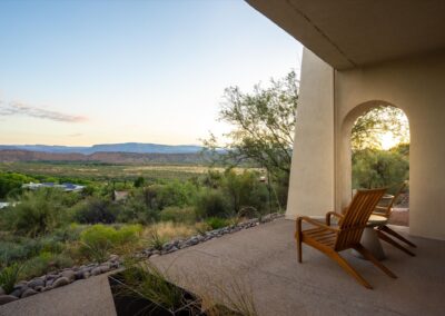 Take in the expansive views on the portico